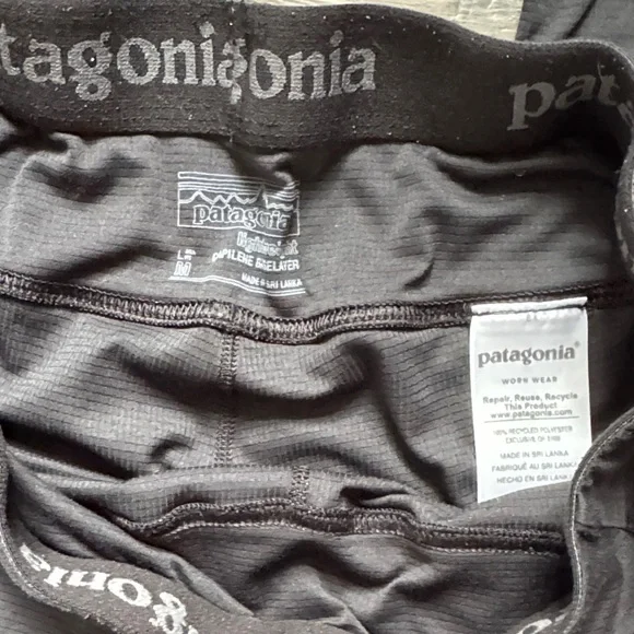 Women’s Patagonia LightWeight Capilene Baselayer Black Medium long Underwear - Picture 4 of 4